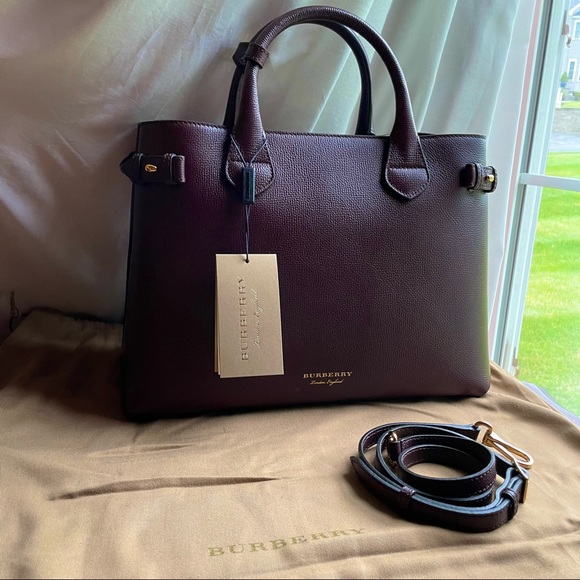 Burberry Handbags - Burberry Medium Banner Bag in Leather and House Check
